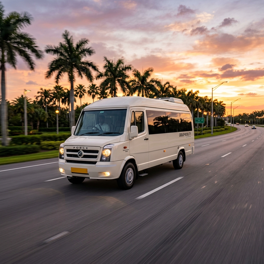 20 Seater Cruise Cruiser Tempo Traveller Rental